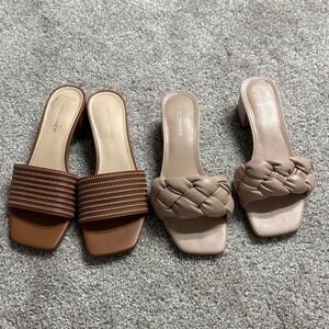 Marc Fisher Brown and Tan Sandals Set